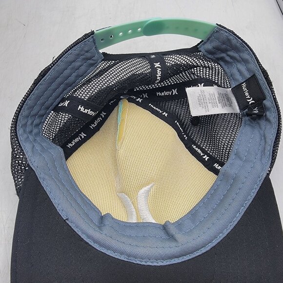 Hurley Youth Blue Black Trucker Hat Cap Adjustable Casual Outdoors Comfort - Picture 7 of 9